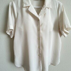 Liz Baker Essentials Blouse – Size M – Classic Ivory